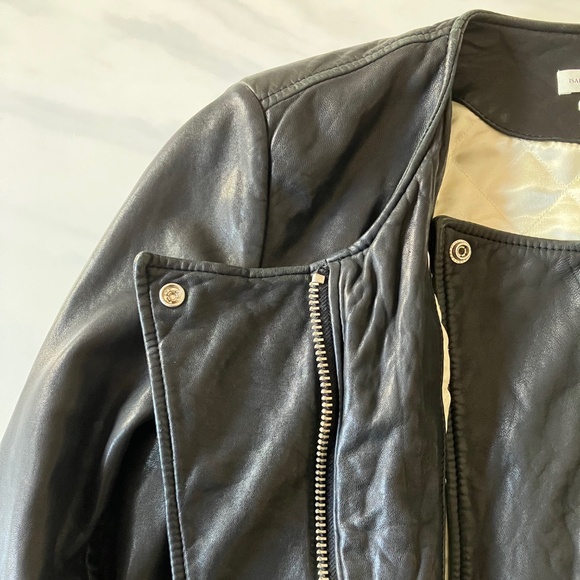 Isabel Marant Bradi SOFT Lambskin Black Leather Jacket 44 10 12 Punk Elegance - Picture 5 of 9